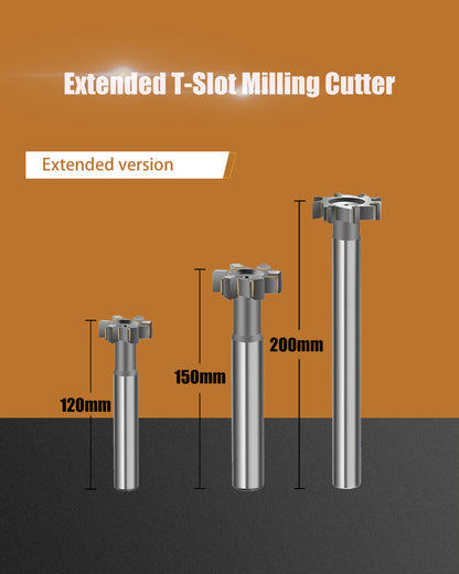 ACHTO T Slot Cutter End Mill 120 150 200 Length for Cutting Aluminum Alloy Tungsten Steel 4 Flutes Milling