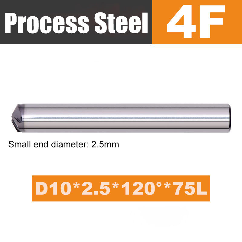 30 60 90 120 degree Spiral chamfer carbide end mill for steel