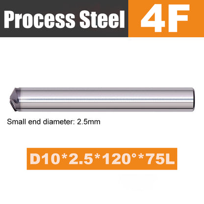 30 60 90 120 degree Spiral chamfer carbide end mill for steel