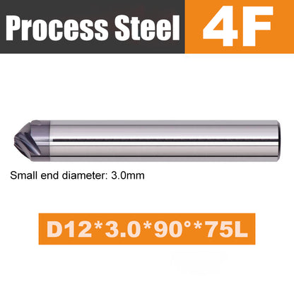 30 60 90 120 degree Spiral chamfer carbide end mill for steel