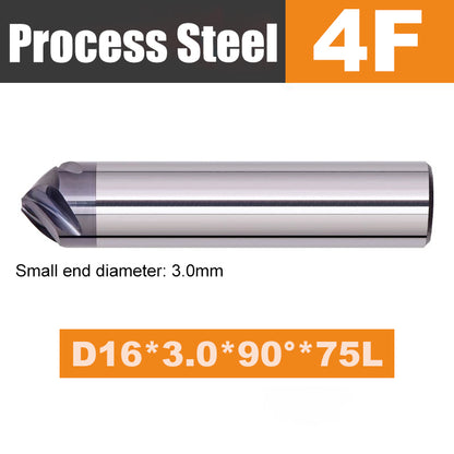 30 60 90 120 degree Spiral chamfer carbide end mill for steel