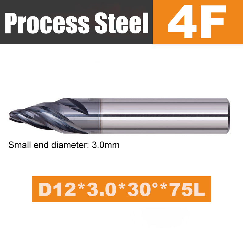 30 60 90 120 degree Spiral chamfer carbide end mill for steel