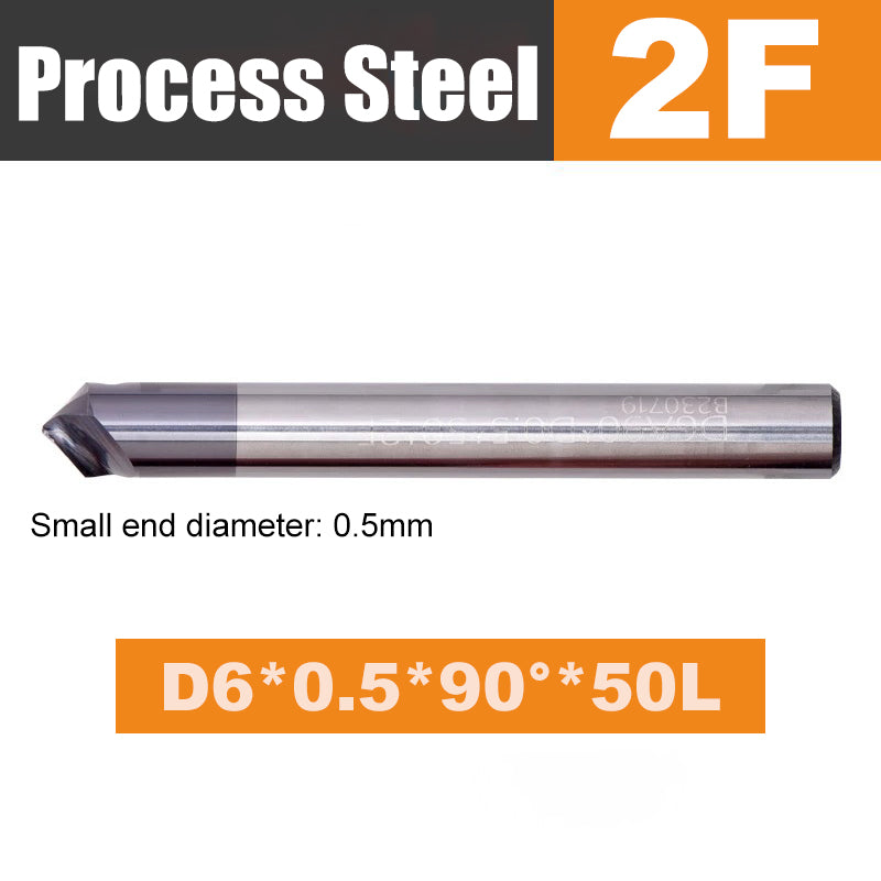 30 60 90 120 degree Spiral chamfer carbide end mill for steel