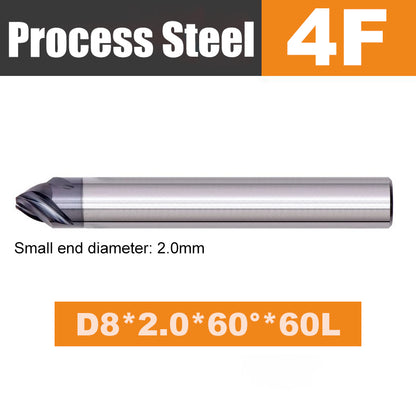 30 60 90 120 degree Spiral chamfer carbide end mill for steel