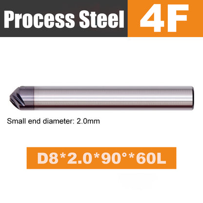 30 60 90 120 degree Spiral chamfer carbide end mill for steel